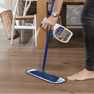 Bona wood floor cleaning kit with descriptions